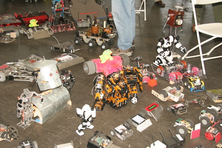 Smaller robots up front