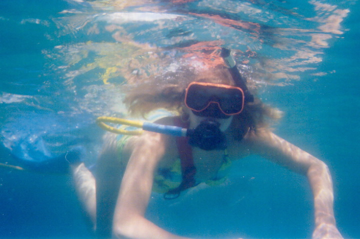 Jacey underwater