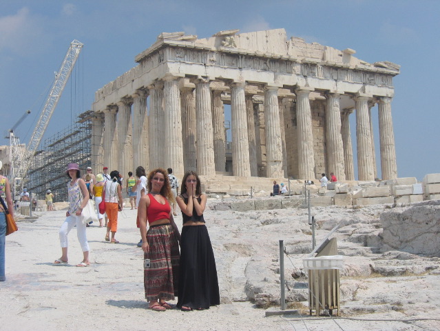 Debbie and Kelsey at the Parthenon (by Dan)