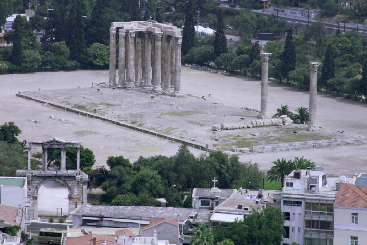 Temple of Zeus (with Herod's gate below and left)