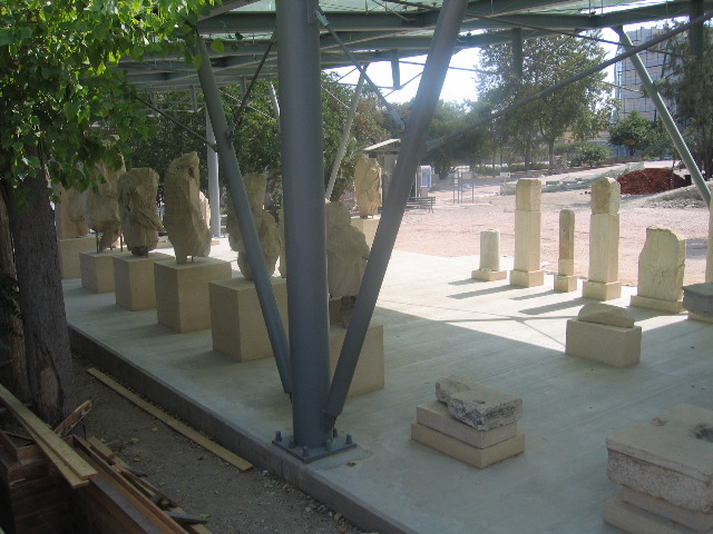 The sculpture restoration works below the Acropolis
