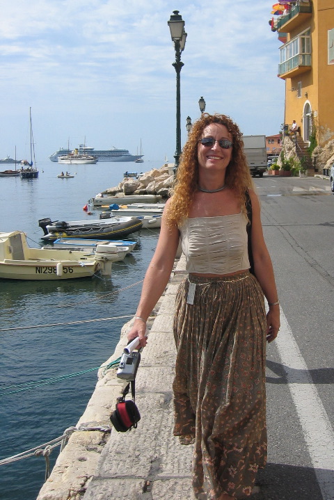 Debbie strolling through port