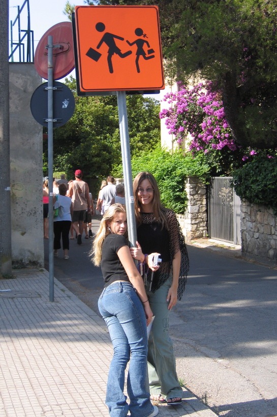 The Intl. sign for "Warning, Italian boys want to run off with your girls"
