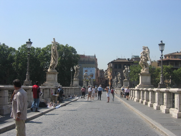Famous bridge in Rome