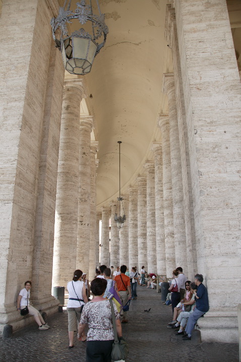 The columns around the square