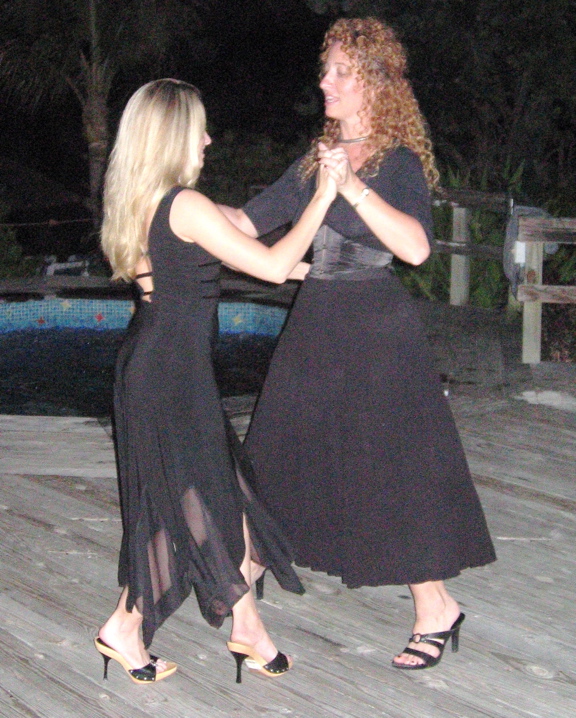 Debbie teaches Jacey the Waltz