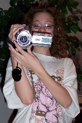 Kelsey and her new video camera