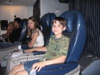 Danny's first ride in Business Class overseas