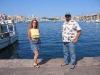 Fuzzy and Debbie in the old port of Marseille